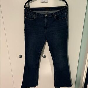 Quince Dark Blue Flare Jeans for Women